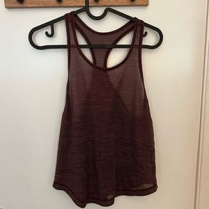 Lululemon maroon mesh tank top